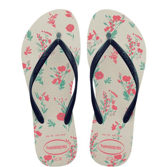 Imagem de Sandalia Havaianas Slim Rom Branco Marinho 33/34