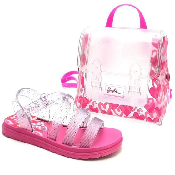 Imagem de Sandália Infantil Feminina Grendene Kids Barbie Sweet Bag 22955