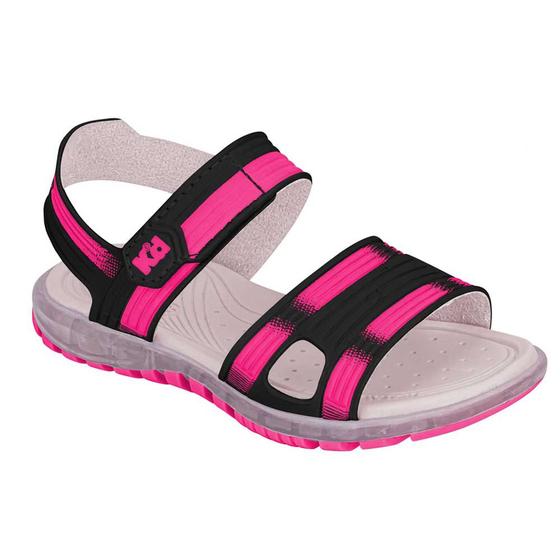 Imagem de Sandália Infantil Feminina Light LED Preto Pink Kidy 163-1110