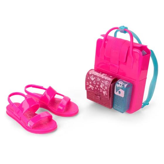 Imagem de Sandália Infantil Grendene Barbie Color com Mochila do 25 ao 33 Rosa 23067