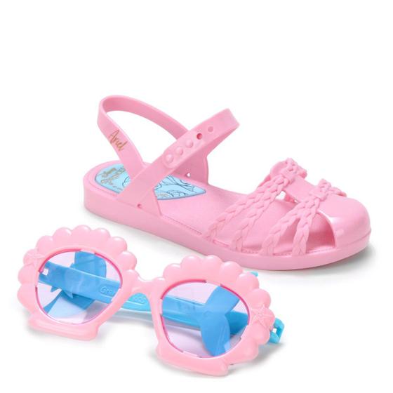 Imagem de Sandália Infantil Grendene Kids Princesas Disney Fun Glasses Feminina