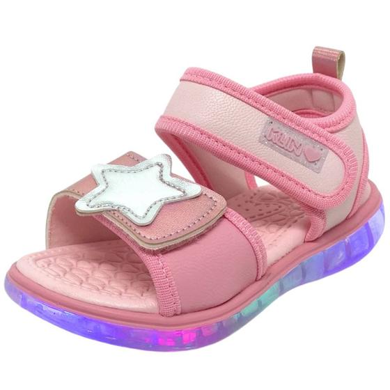 Imagem de Sandalia Infantil Menina Conforto Luz Led Klin