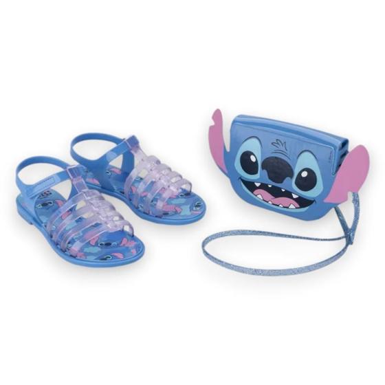 Imagem de Sandália Infantil Menina Disney Stitch Grendene Kids + Bolsa