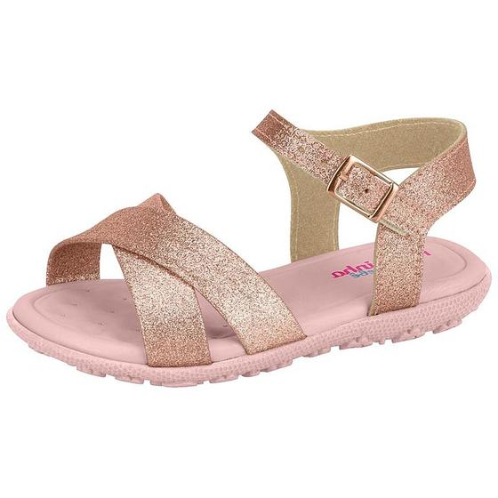 Imagem de Sandalia Infantil Menina Flores Glitter Molekinha 2121.101