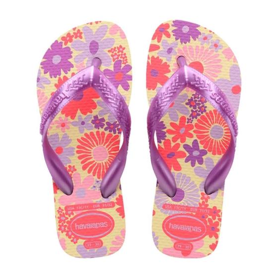 Imagem de Sandália Infantil Menina Havaianas Kids Flores Fc Buttercream