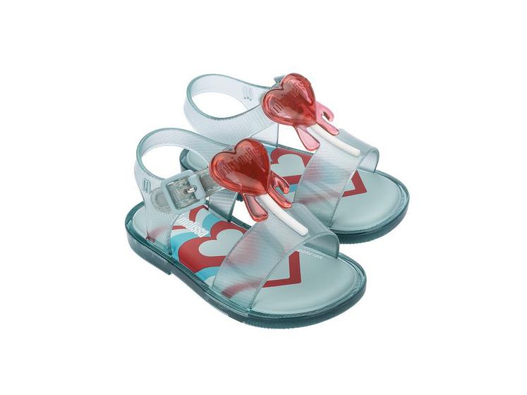 Imagem de Sandália Infantil Mini Melissa Baby Jelly Pop Pirulito Coração Masculino Feminino