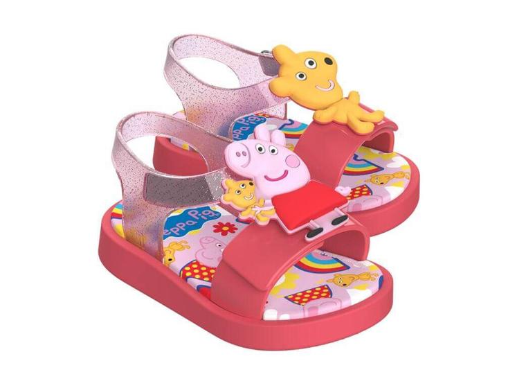 Imagem de Sandália Infantil Mini Melissa Baby Jump Peppa Pig Masculino Feminino