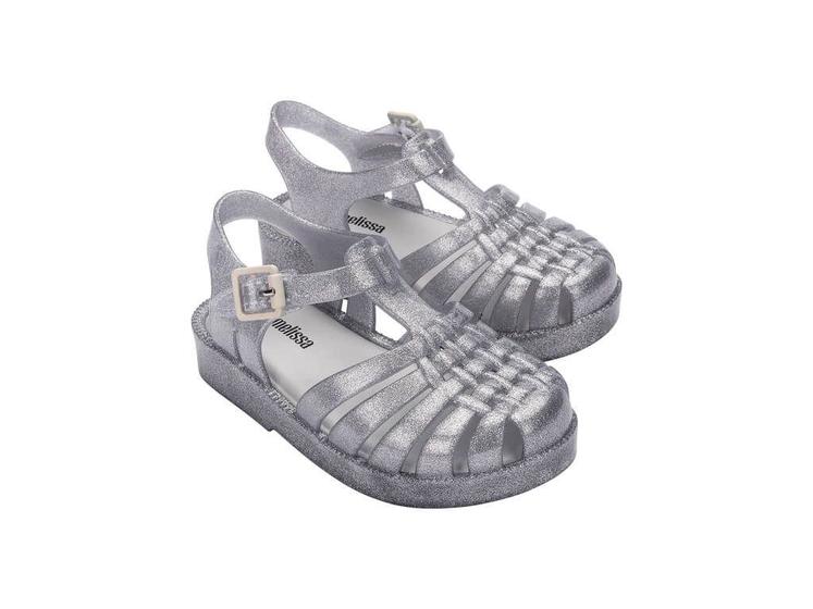 Imagem de Sandália Infantil Mini Melissa Baby Possession Shiny Glitter Feminino