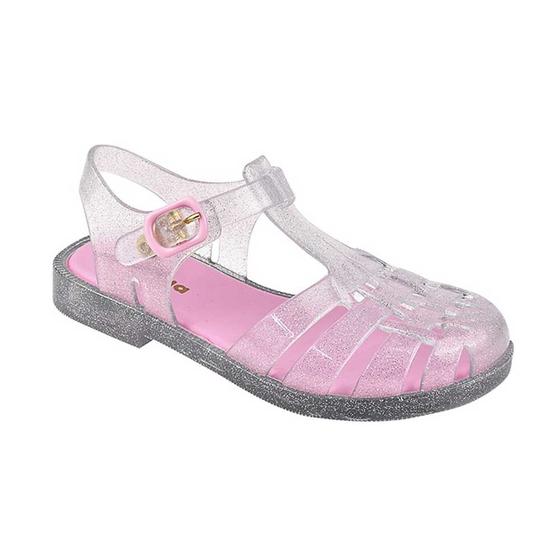 Imagem de Sandália Infanto-juvenil Lolly Led Prata Glitter Luelua 128000-451