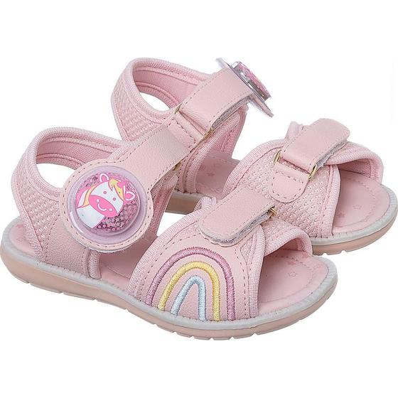 Sandália LED Papete Infantil Menina Unicórnio Conforto Menor preço em Sandália LED Papete Infantil Menina Unicórnio Conforto