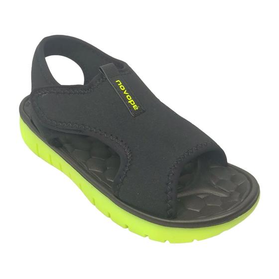 Imagem de Sandália Masc Inf Novopé Preto/Amarelo Limão 85001500