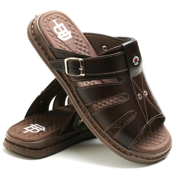 Sandália Masculina Anti Stress Ortopédico Chinelo Couro 1001 é boa?