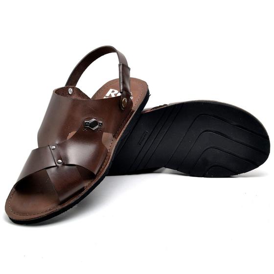 Imagem de Sandália Masculina de Couro - Lux - Ref 702