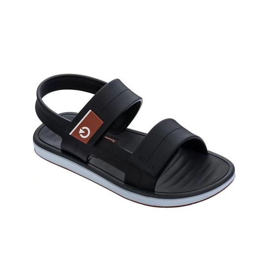 Sandália Masculina Paris Preto/Marrom Cartago Menor preço em Sandália Masculina Paris Preto/Marrom Cartago