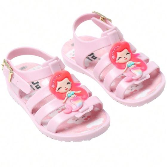 Imagem de Sandália menina papete sereia boneca infantil juju shoes