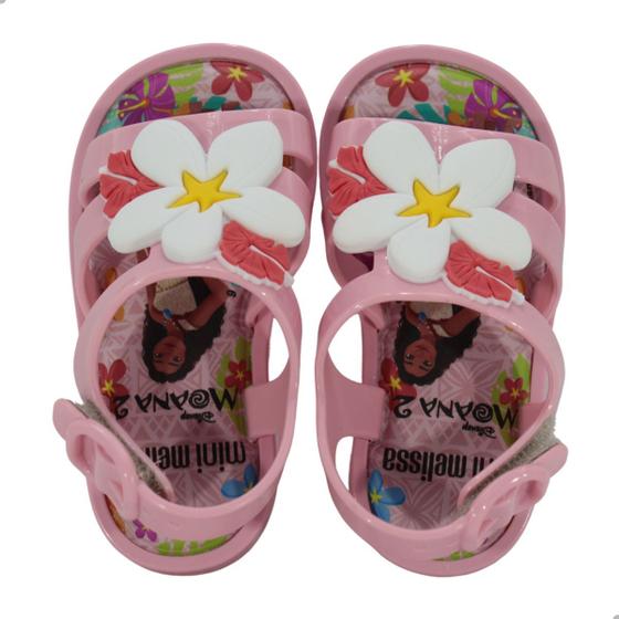 Imagem de Sandália Mini Melissa Colorland + Moana Baby Rosa Médio