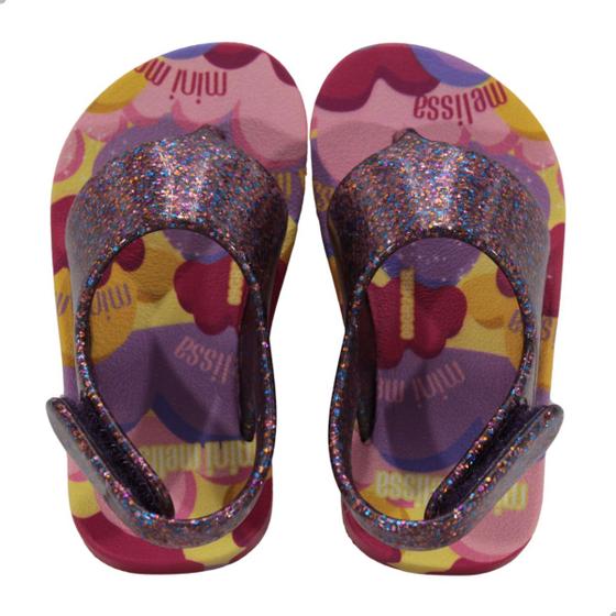 Imagem de Sandália Mini Melissa Flip Flop Shiny Baby Amarelo Glitter