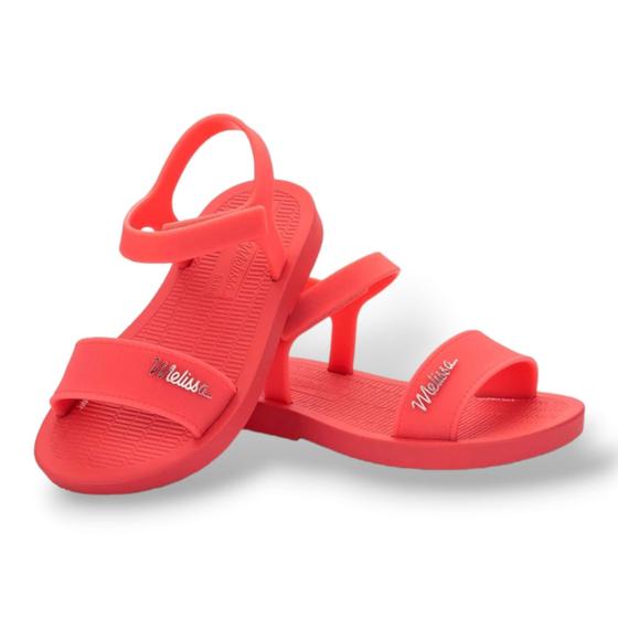 Imagem de Sandália Mini Melissa Sun Laguna Infantil Vermelho Neon