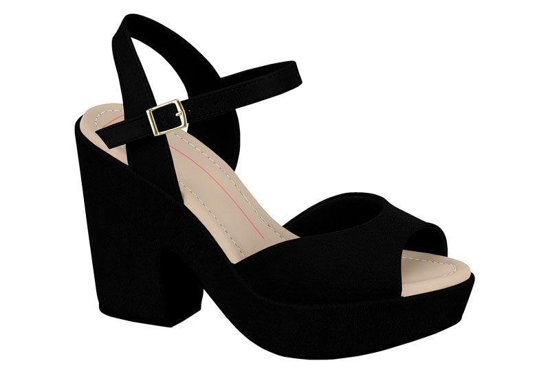 Sandália Moleca Salto Grosso Sandália Moleca Salto Médio Grosso