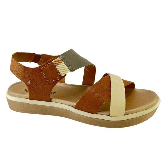 Imagem de Sandalia new face feminina em couro flatform 26105