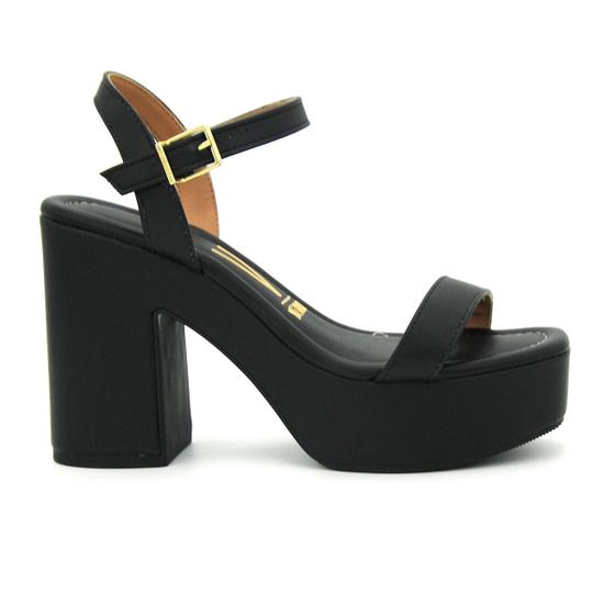 Salto Grosso Sandalia Plataforma Preta Vizzano Zattini Sandalia