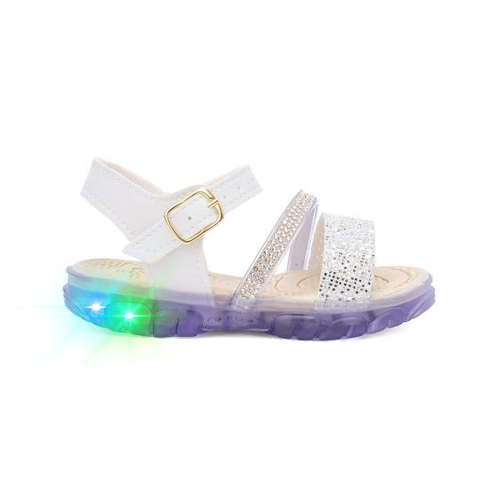 Imagem de Sandalia Papete Infantil Feminino com LED Menina Funfy 2303A