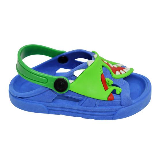 Imagem de Sandália Papete Infantil Masculino Menino Dinossauro  Leve Confortável e Macio Chinelo Antiderrapante 