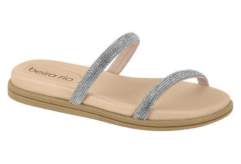 Sandalia papete strass feminina beira rio conforto 8488105