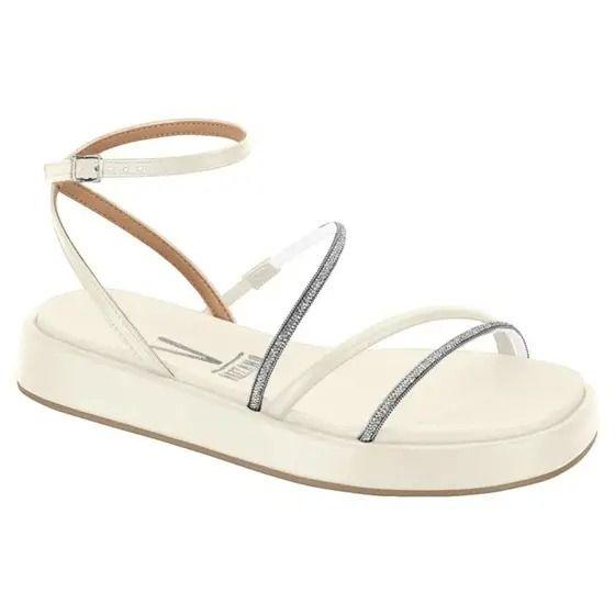 Imagem de Sandália Papete Vizzano com strass Branco Off/Cristal Niquel Ref,: 6506.107