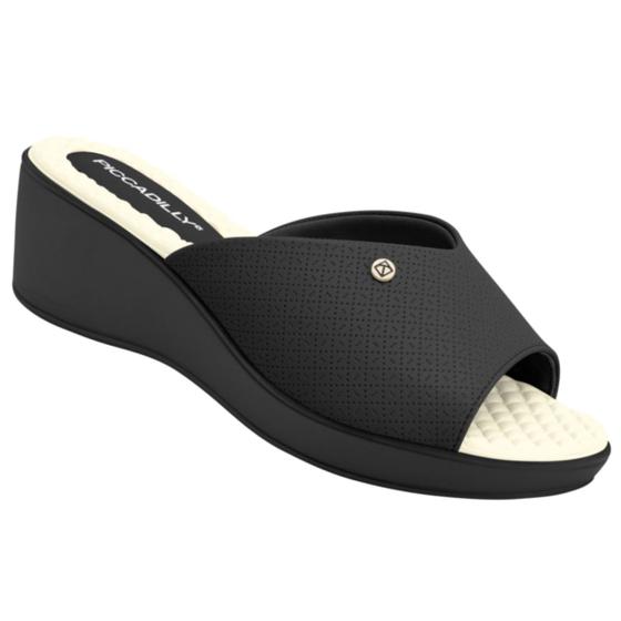 Imagem de Sandalia Piccadilly Original Feminina Joanete Anabela Plataforma Esporao Fascite Plantar Slide Casual Conforto