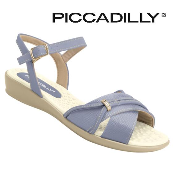 Imagem de Sandalia Piccadilly Original Feminino Rasteira Esporao Fascite Plantar Plana Fivela Casual Conforto Detalhes