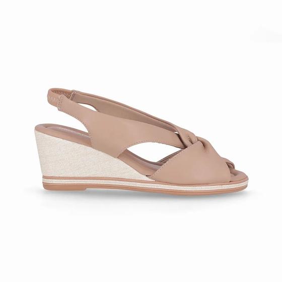 Imagem de Sandália Piccadilly Sling Back Alice Anabela Nude 408221