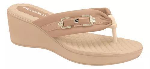 Sandália Piccadilly Tamanco Anabela Palmilha Conforto 540379