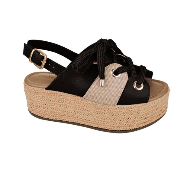 Imagem de Sandalia Plataforma Flat Feminina Bebece 6 Cm Cadarço Fivela