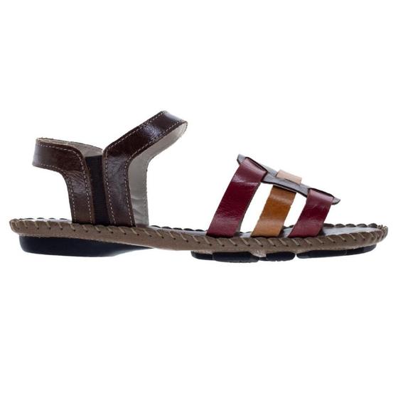 Sandália Rasteira Andacco Jade 12379 Couro Marrom Rasteirinha