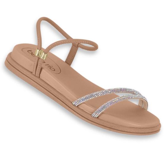 Imagem de Sandalia Rasteira Beira Rio Original Papete Conforto Rasteirinha Chinelo Strass Slide Flat Elastico