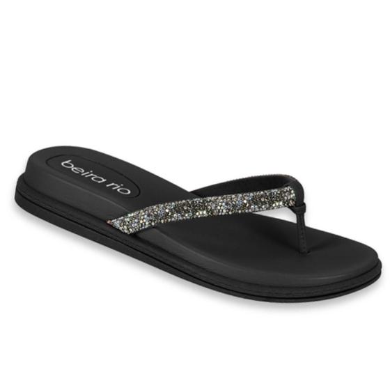 Imagem de Sandalia Rasteira Beira Rio Original Rasteirinha Feminina Flatform Strass Conforto Casual Lancamento Fashion