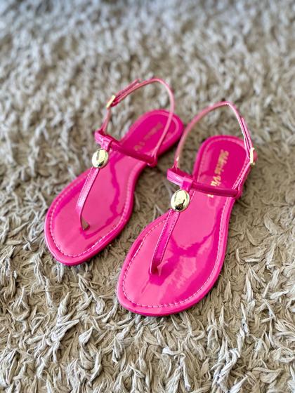 Rasteirinha Feminina Sandalia Baixa Rose Sandália Rasteira