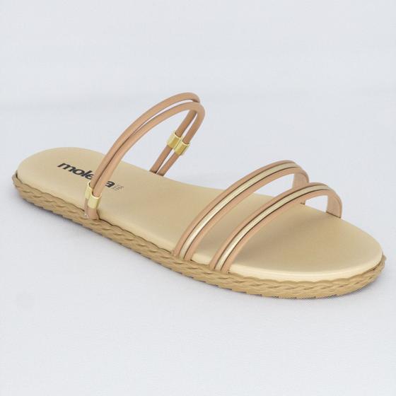 Imagem de Sandalia Rasteira Moleca Feminina Flatform Casual Tiras