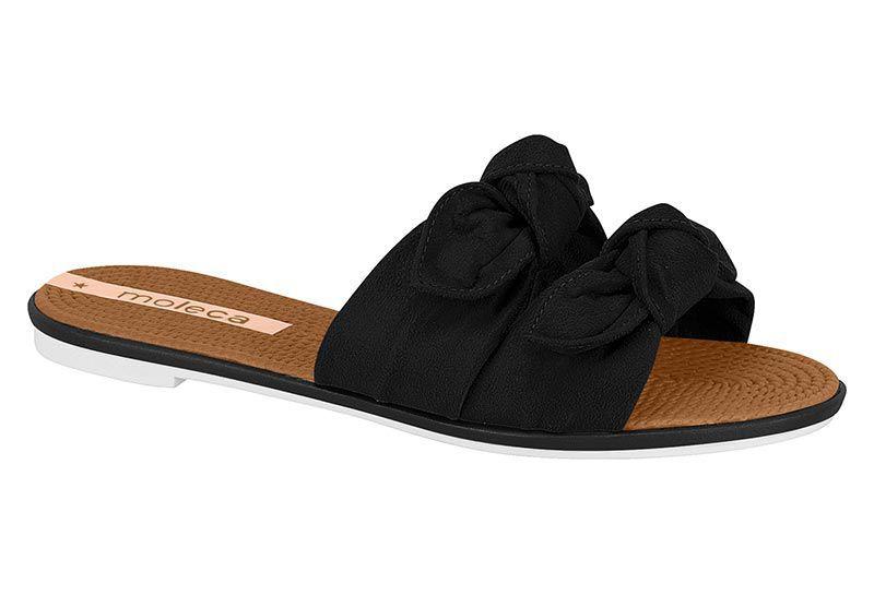 Rasteirinha Moleca LaÃ§o Sandália Rasteirinha Moleca Preta Laço