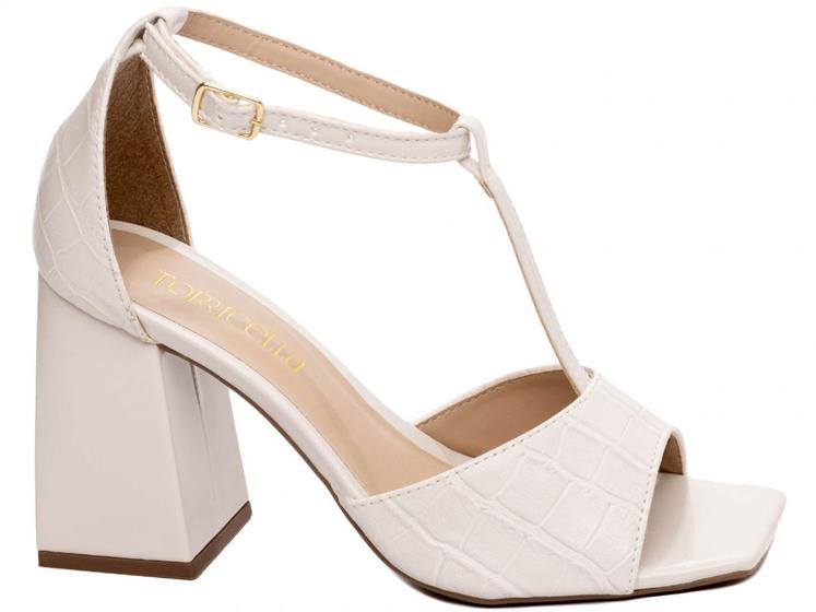 Imagem de Sandalia Salto 9cm  Vc com Estilo e Glamour Unicos  Off White