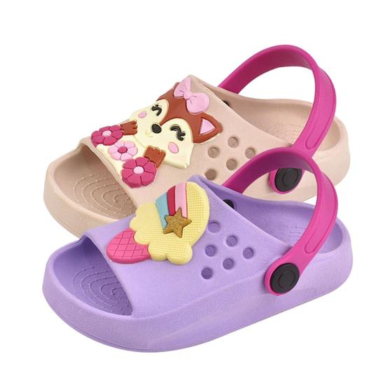 Imagem de Sandália Slide Infantil Papete Babuche Menina Menino Leve Confortável Unisex Diversas Cores