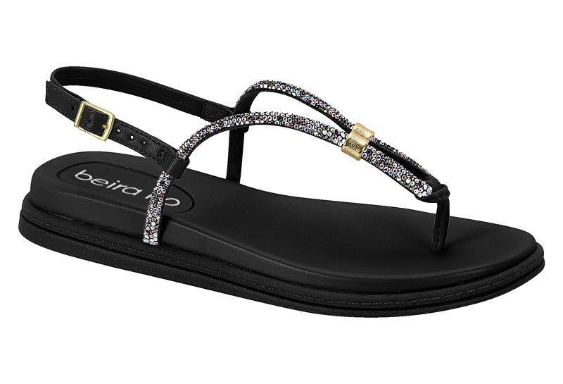 Sandalia Strass Dedo Feminina Beira Rio Sandália