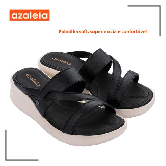 Sandália Plataforma Sandalia Azaleia Lev Preta Sandália Tamanco