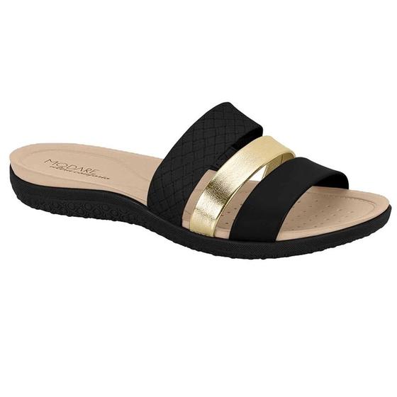 Imagem de Sandalia Tamanco Slide Feminino 3 Tiras Tresse Ultra Conforto Modare 7125.200