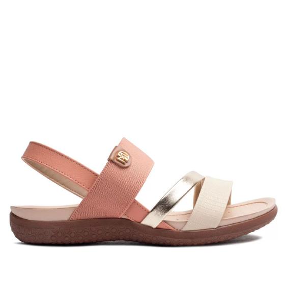 Sandália Tira Elástica Modare 7125.233 - Pêssego/Creme Menor preço em Sandália Tira Elástica Modare 7125.233 - Pêssego/Creme