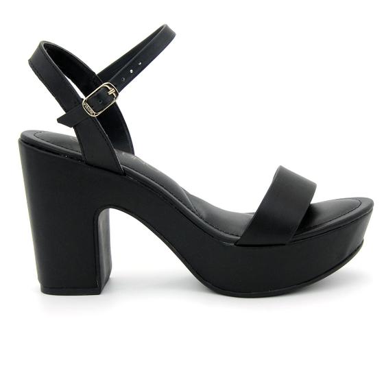 Sandália Preta Sandalia Meia Pata Via Uno Sandália Via Uno 381028