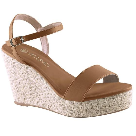 Sandália Anabela Feminina SandÃ¡lia Via Uno Anabela Sandalia Via