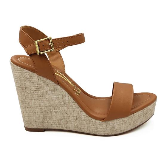 Imagem de Sandalia Vizzano Anabela Plataforma Marrom Camel 6283.2000