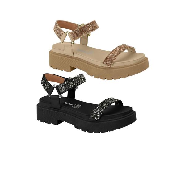 Anabela Com AmarraÃ§Ã£o Via Marte Anabela Preta AmarraÃ§Ã£o